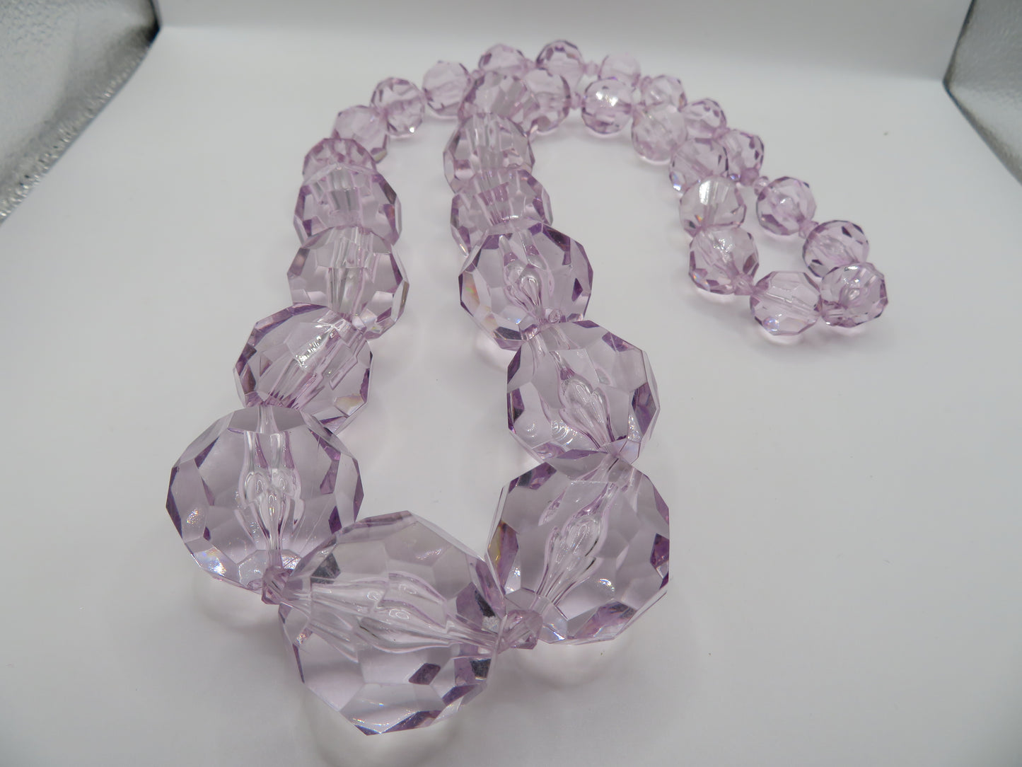Iris Apfel's Vintage Chunky Lavender Ice Beaded Necklace