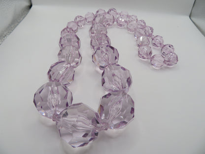 Iris Apfel's Vintage Chunky Lavender Ice Beaded Necklace