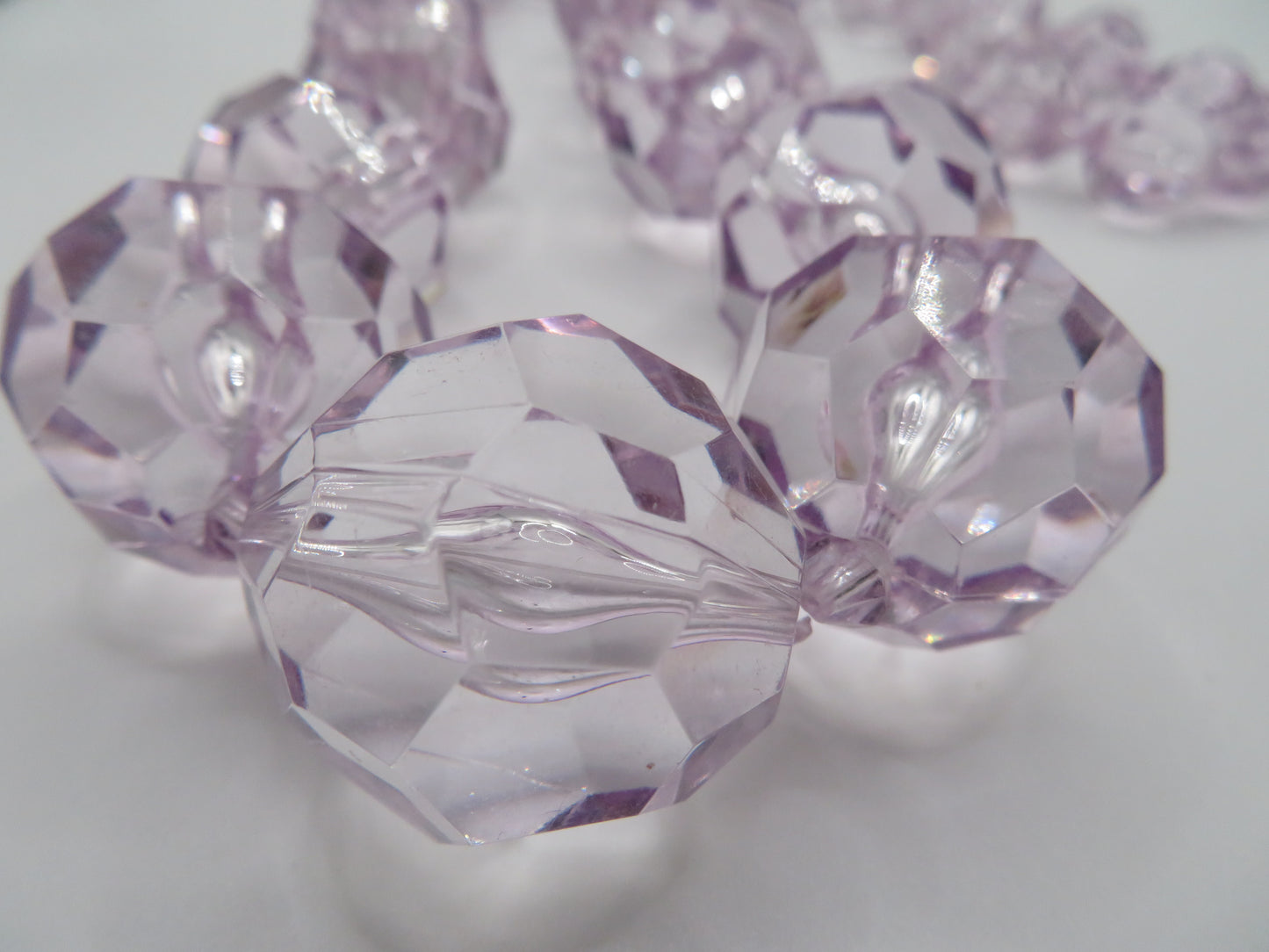 Iris Apfel's Vintage Chunky Lavender Ice Beaded Necklace