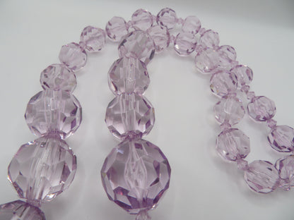 Iris Apfel's Vintage Chunky Lavender Ice Beaded Necklace