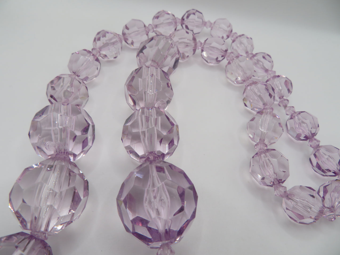 Iris Apfel's Vintage Chunky Lavender Ice Beaded Necklace