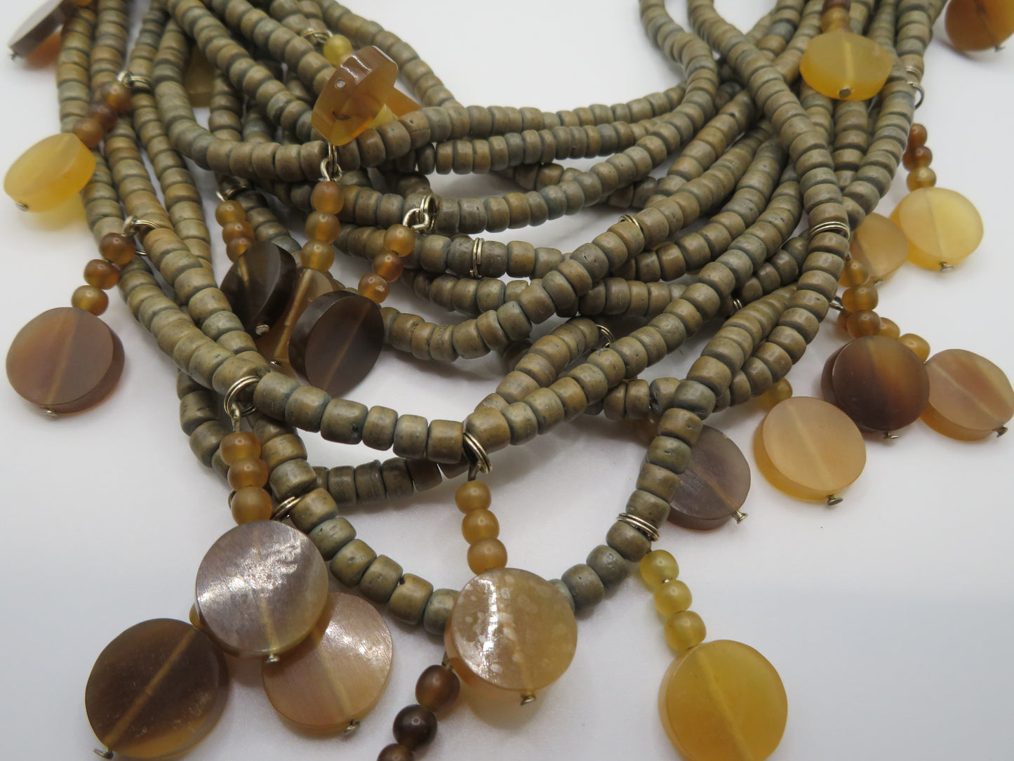 Iris Apfel's Vintage Monies Agate & Coconut Beaded Necklace