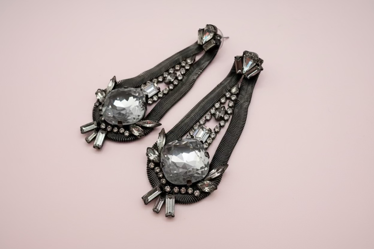 Vintage Erickson Beamon Art Deco Inspired Chandelier Earrings