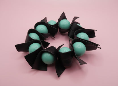 Iris Apfel's Vintage Turquoise Wooden Bead and Leather Bracelet