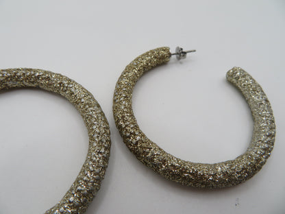 Iris Apfel's Vintage Glitter Hoop Earrings