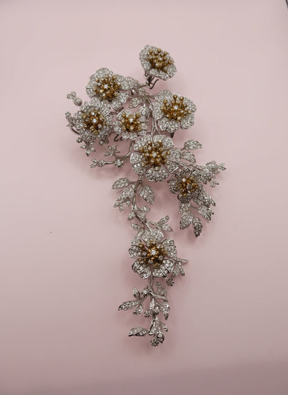 Iris Apfel's Vintage Monumental HUGE Sterling Silver Jarin Trembler Brooch