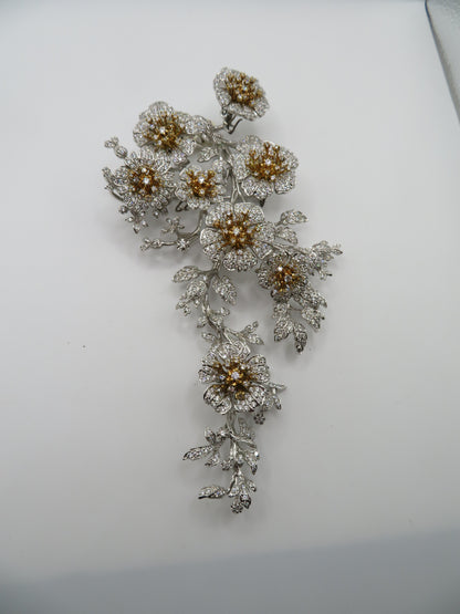 Iris Apfel's Vintage Monumental HUGE Sterling Silver Jarin Trembler Brooch