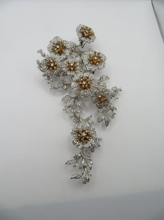 Iris Apfel's Vintage Monumental HUGE Sterling Silver Jarin Trembler Brooch