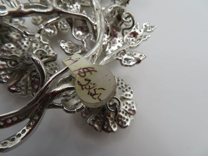 Iris Apfel's Vintage Monumental HUGE Sterling Silver Jarin Trembler Brooch