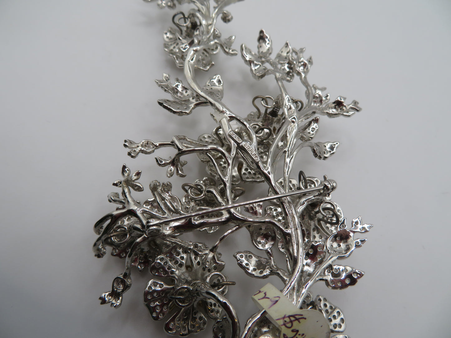 Iris Apfel's Vintage Monumental HUGE Sterling Silver Jarin Trembler Brooch