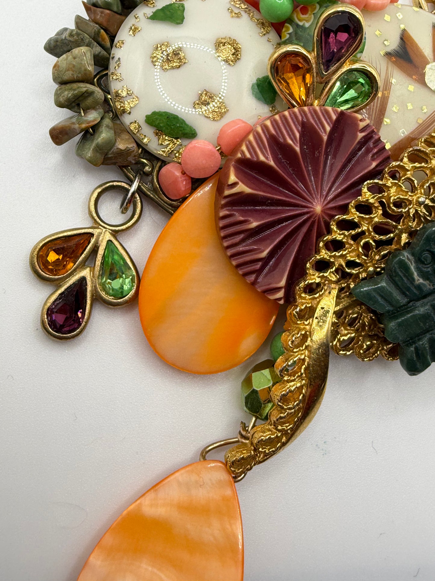 Vintage Sarah Jane Multi-Stone Statement Necklace