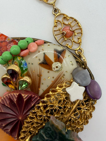 Vintage Sarah Jane Multi-Stone Statement Necklace