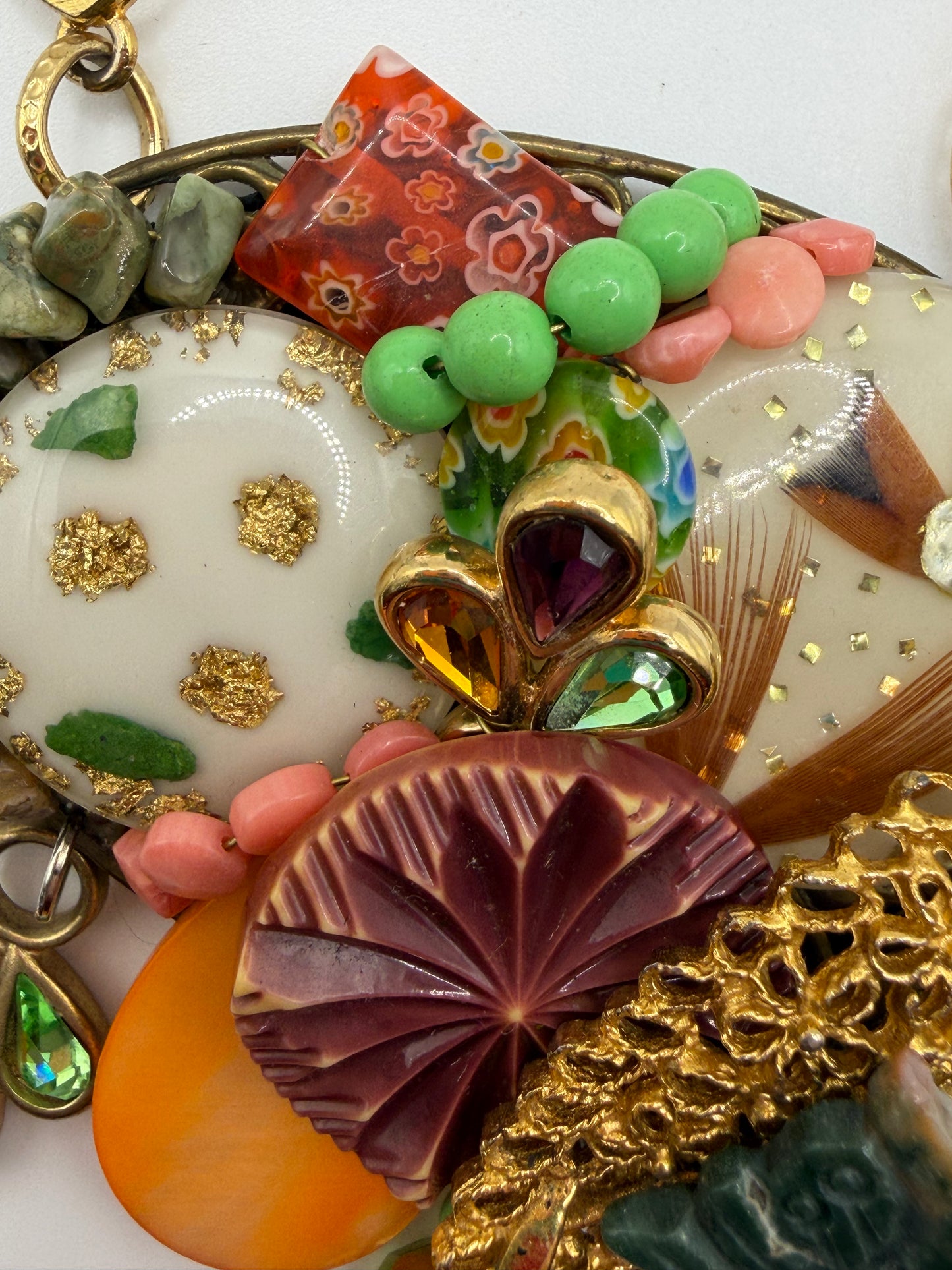 Vintage Sarah Jane Multi-Stone Statement Necklace