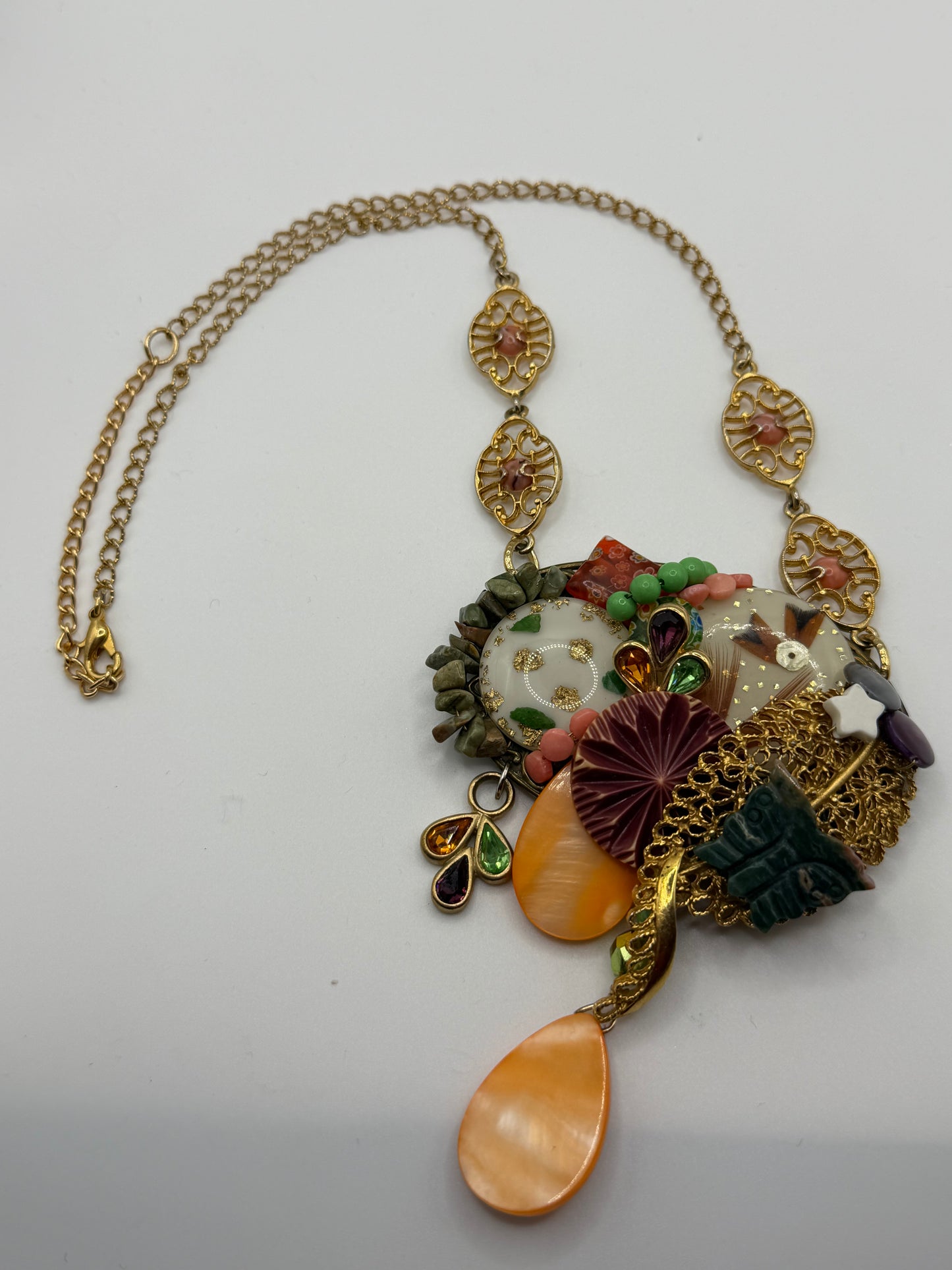 Vintage Sarah Jane Multi-Stone Statement Necklace