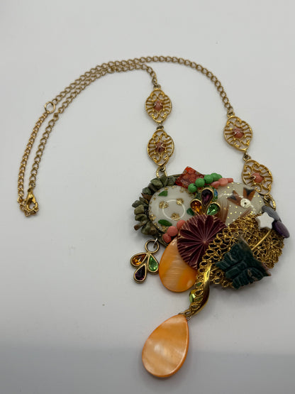 Vintage Sarah Jane Multi-Stone Statement Necklace