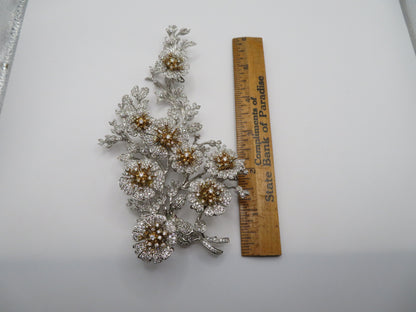 Iris Apfel's Vintage Monumental HUGE Sterling Silver Jarin Trembler Brooch