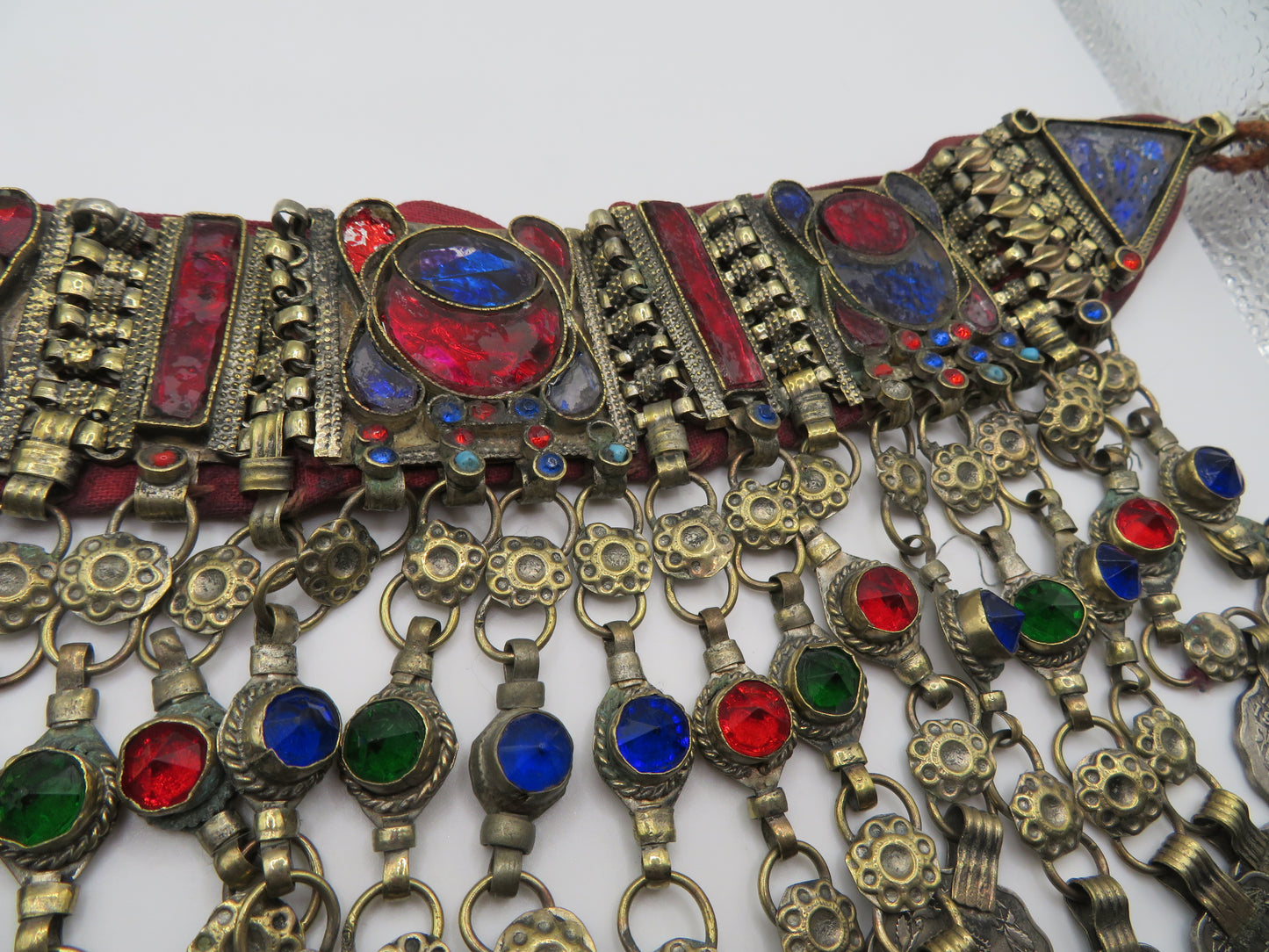 Iris Apfel's Vintage Antiqued Kuchi Ornate Rainbow Coin Necklace