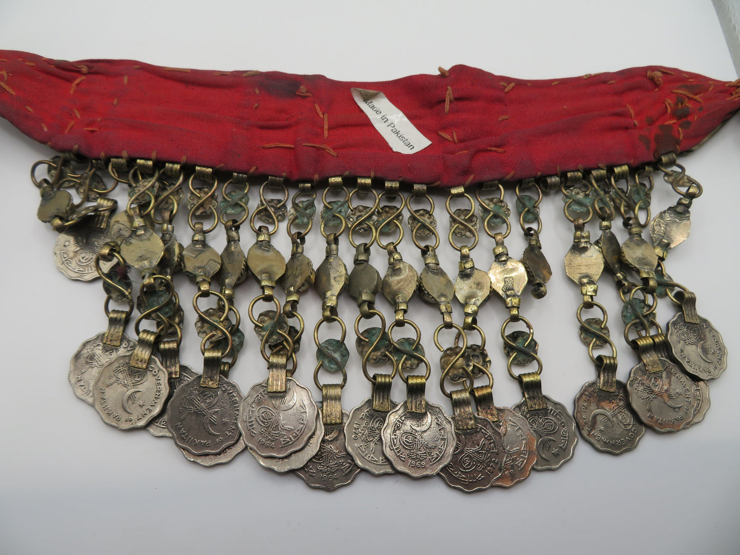 Iris Apfel's Vintage Antiqued Kuchi Ornate Rainbow Coin Necklace