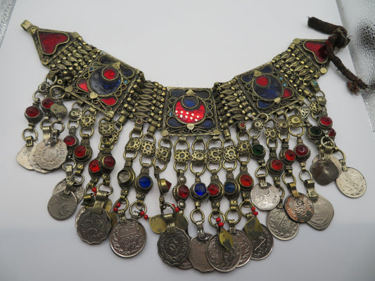Iris Apfel's Vintage Antiqued Kuchi Heart Coin Necklace