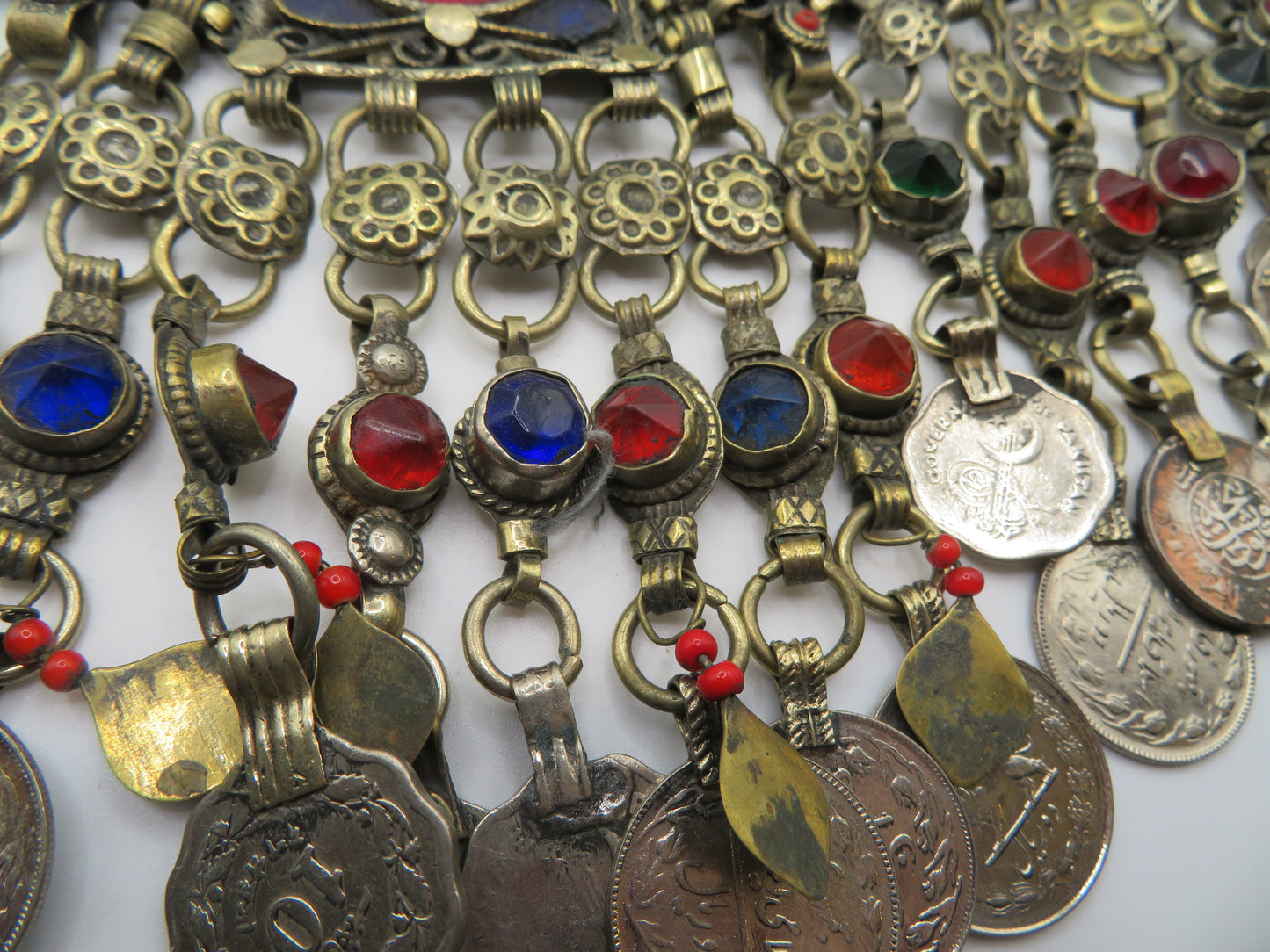 Iris Apfel's Vintage Antiqued Kuchi Heart Coin Necklace