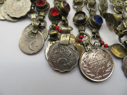 Iris Apfel's Vintage Antiqued Kuchi Heart Coin Necklace