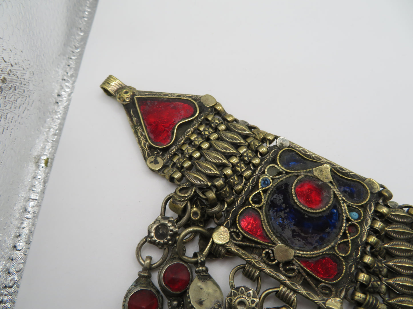 Iris Apfel's Vintage Antiqued Kuchi Heart Coin Necklace