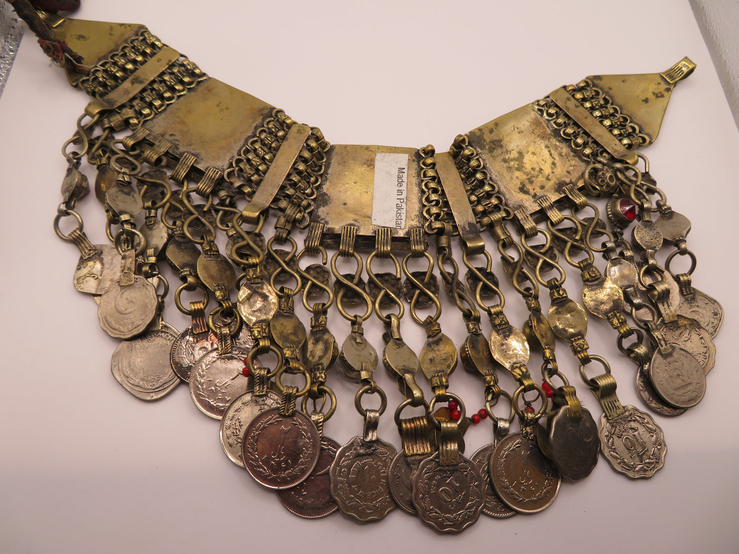 Iris Apfel's Vintage Antiqued Kuchi Heart Coin Necklace