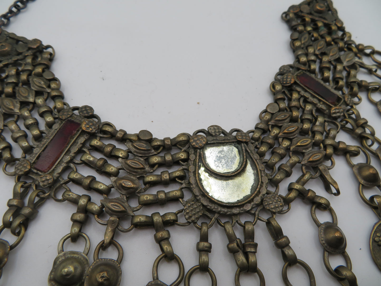 Iris Apfel's Vintage Antiqued Kuchi Mirror Coin Necklace