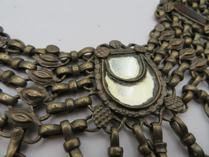 Iris Apfel's Vintage Antiqued Kuchi Mirror Coin Necklace