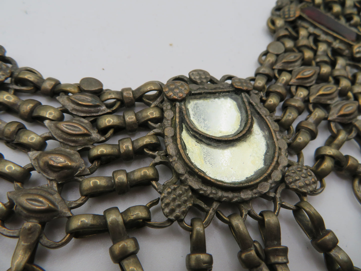 Iris Apfel's Vintage Antiqued Kuchi Mirror Coin Necklace