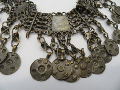 Iris Apfel's Vintage Antiqued Kuchi Mirror Coin Necklace