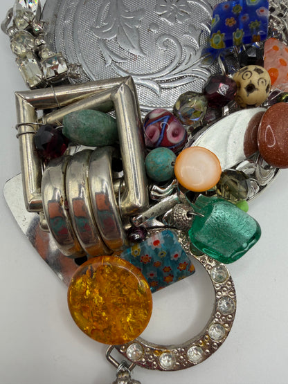 Vintage Sarah Jane Collage Statement Pendant