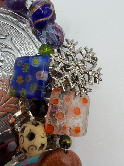 Vintage Sarah Jane Collage Statement Pendant