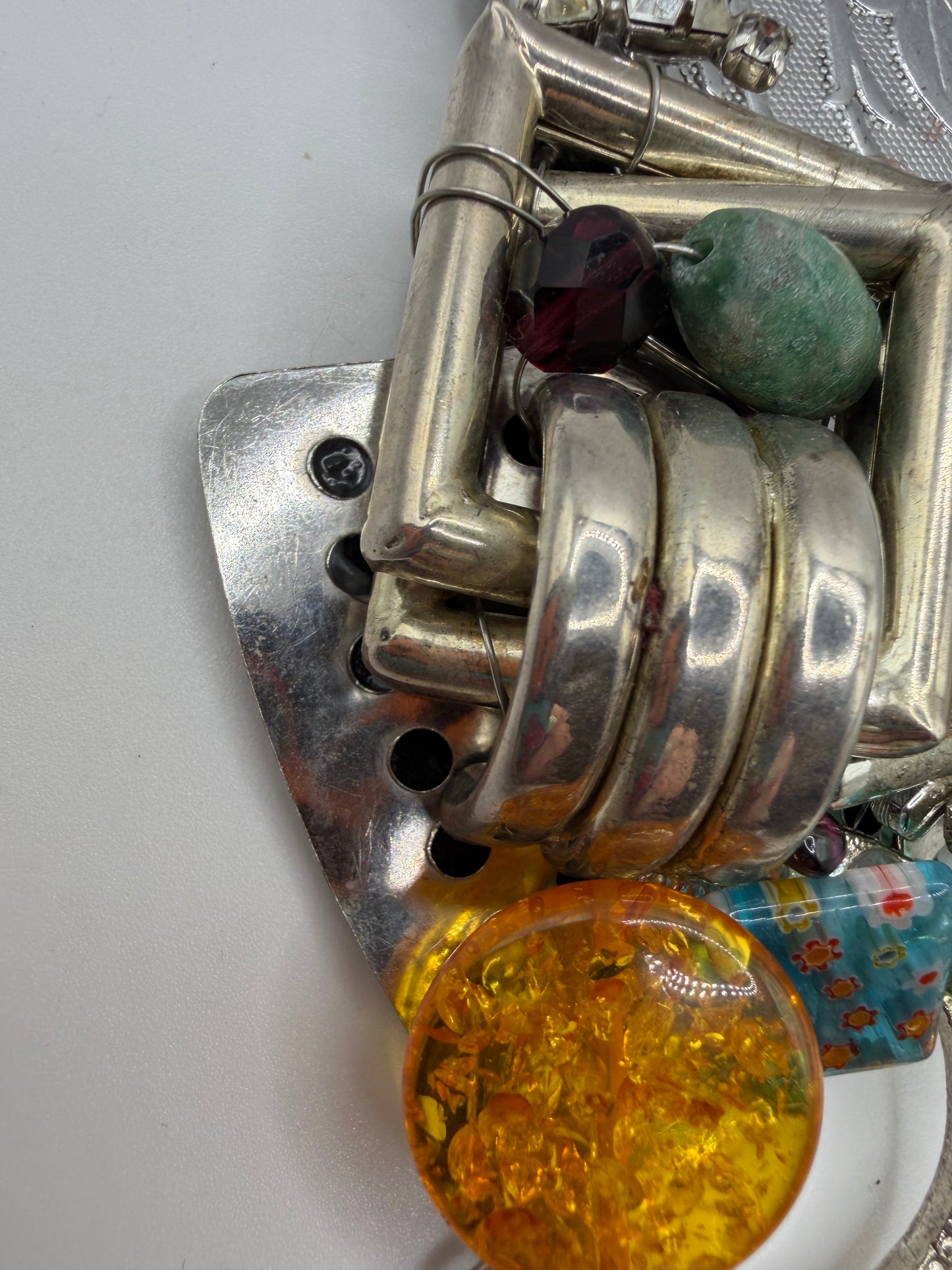 Vintage Sarah Jane Collage Statement Pendant