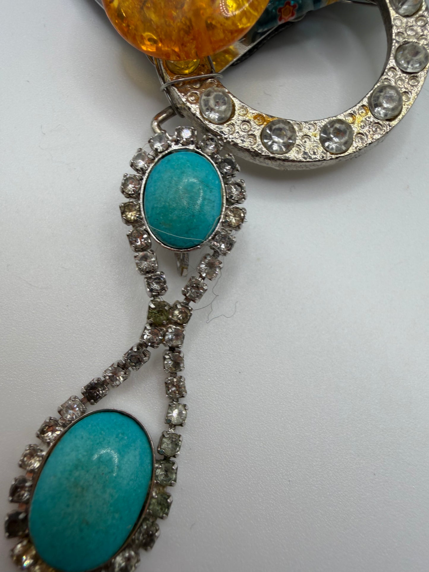 Vintage Sarah Jane Collage Statement Pendant