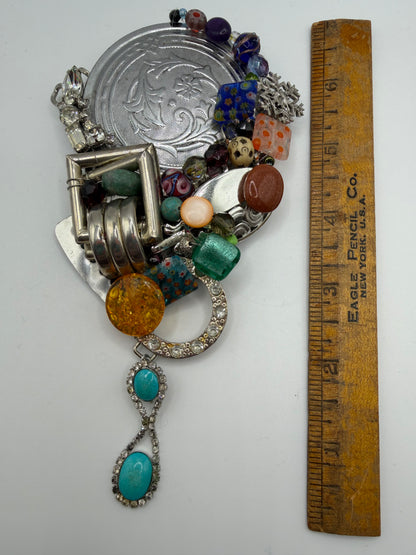 Vintage Sarah Jane Collage Statement Pendant