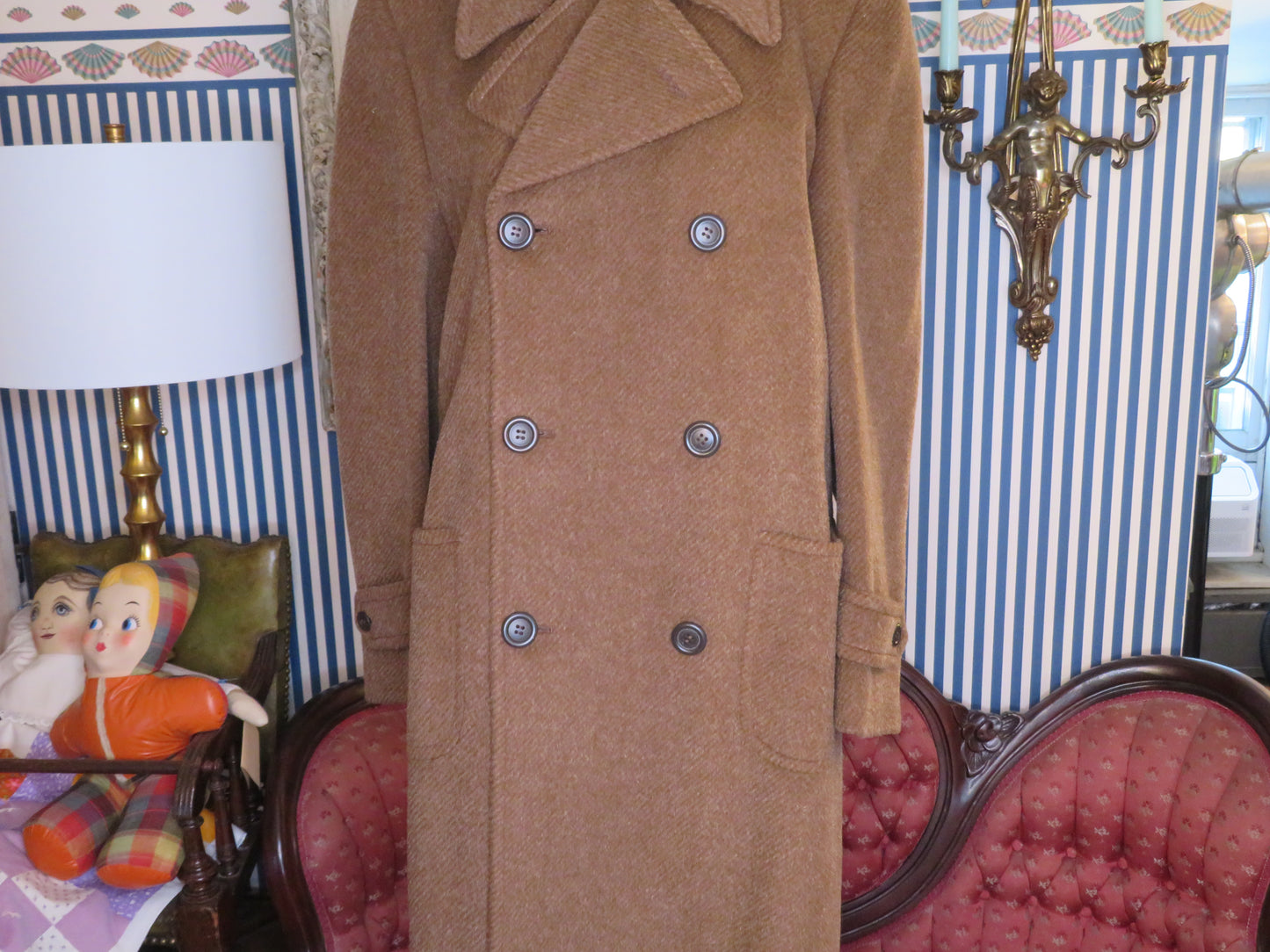 Iris Apfel's Vintage Brown Italian Wool Peacoat