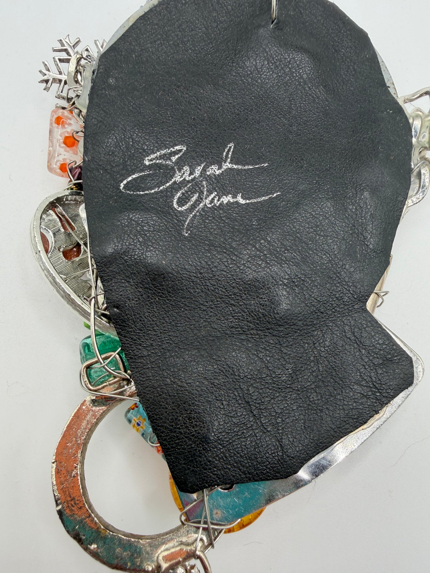 Vintage Sarah Jane Collage Statement Pendant