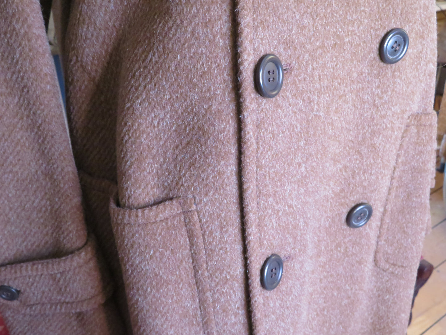 Iris Apfel's Vintage Brown Italian Wool Peacoat