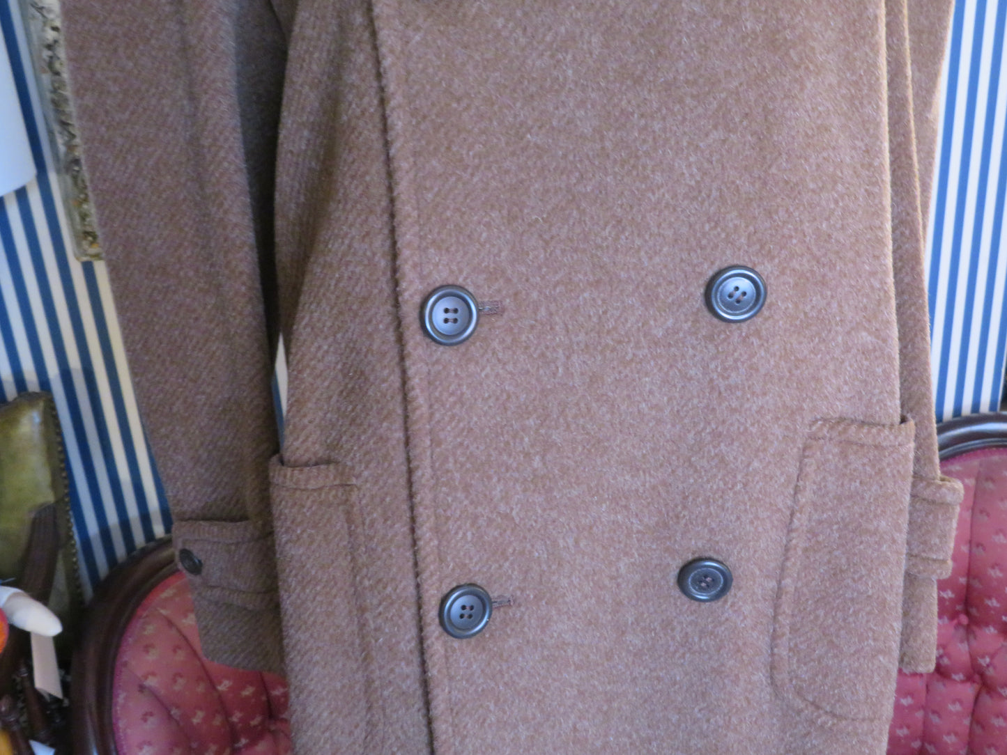 Iris Apfel's Vintage Brown Italian Wool Peacoat