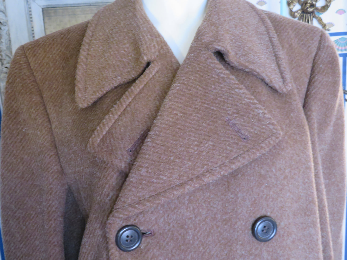 Iris Apfel's Vintage Brown Italian Wool Peacoat