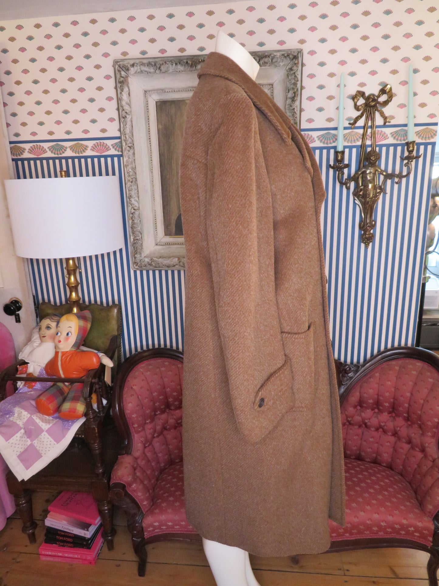 Iris Apfel's Vintage Brown Italian Wool Peacoat