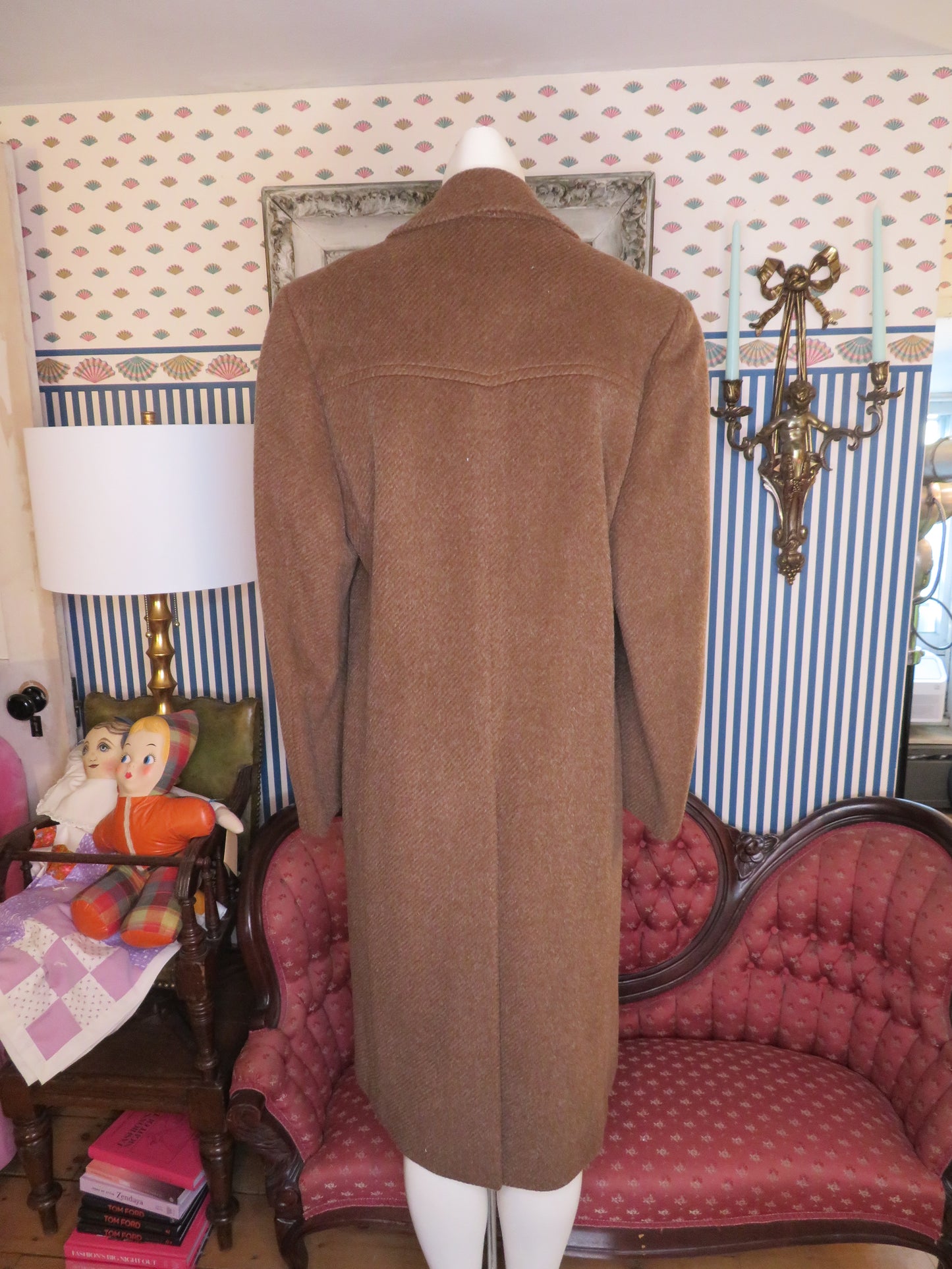 Iris Apfel's Vintage Brown Italian Wool Peacoat