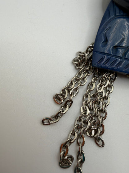 Vintage Sarah Jane Lapis and Glasswork Necklace