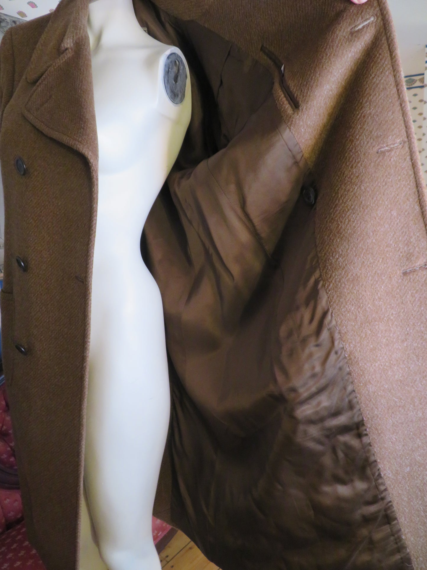 Iris Apfel's Vintage Brown Italian Wool Peacoat