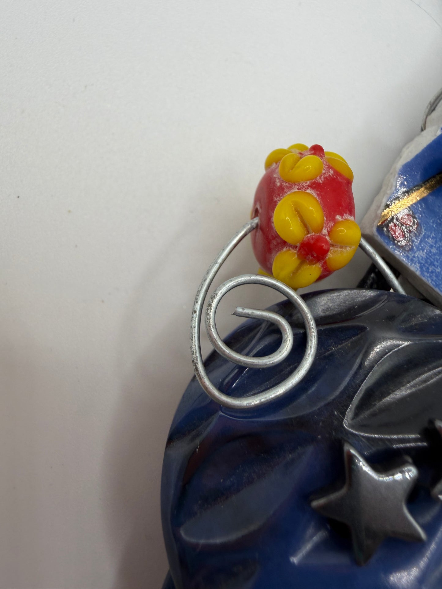 Vintage Sarah Jane Lapis and Glasswork Necklace