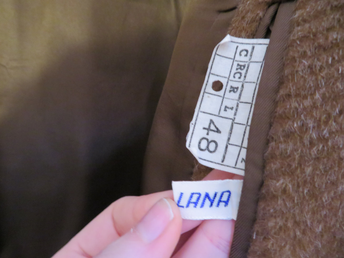 Iris Apfel's Vintage Brown Italian Wool Peacoat