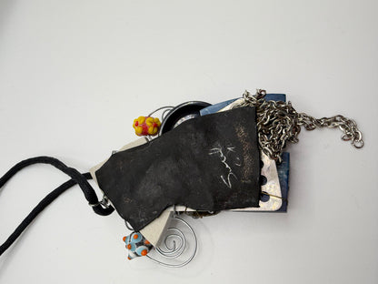 Vintage Sarah Jane Lapis and Glasswork Necklace