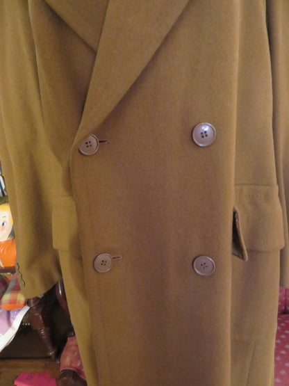 Iris Apfel's Vintage Italian Olive Brown Wool Peacoat