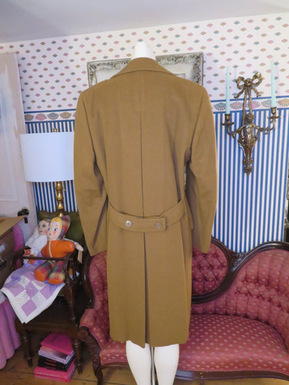 Iris Apfel's Vintage Italian Olive Brown Wool Peacoat